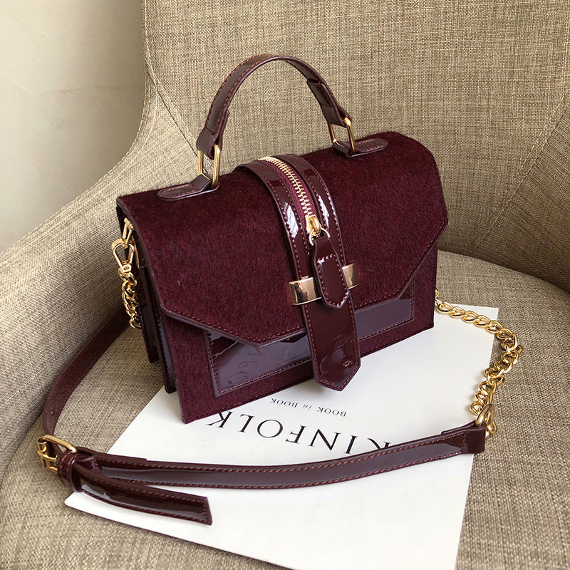 Helinora Jujube Red Crossbody Bag for Women – Trendy Shoulder Handbag