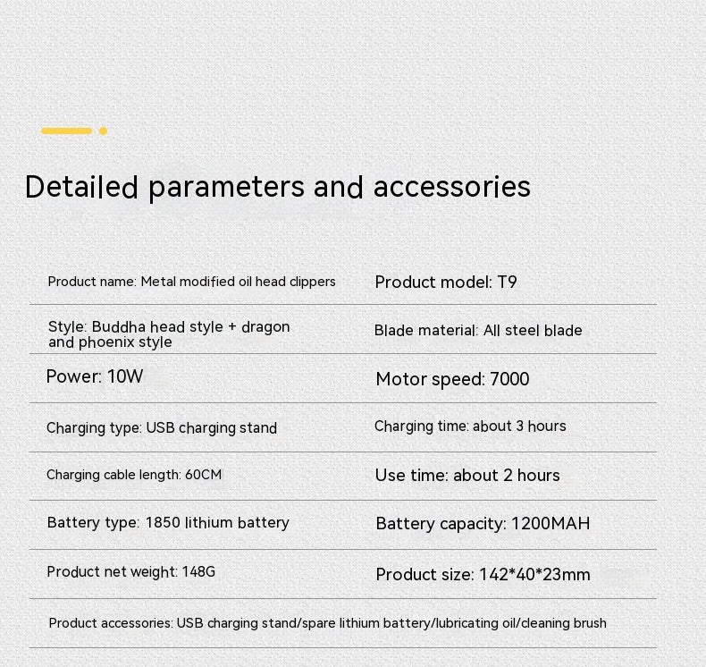 Retro Oil Head Trim Household Hair Clipper Engraving Electric Clipper Buddha Head Clippers