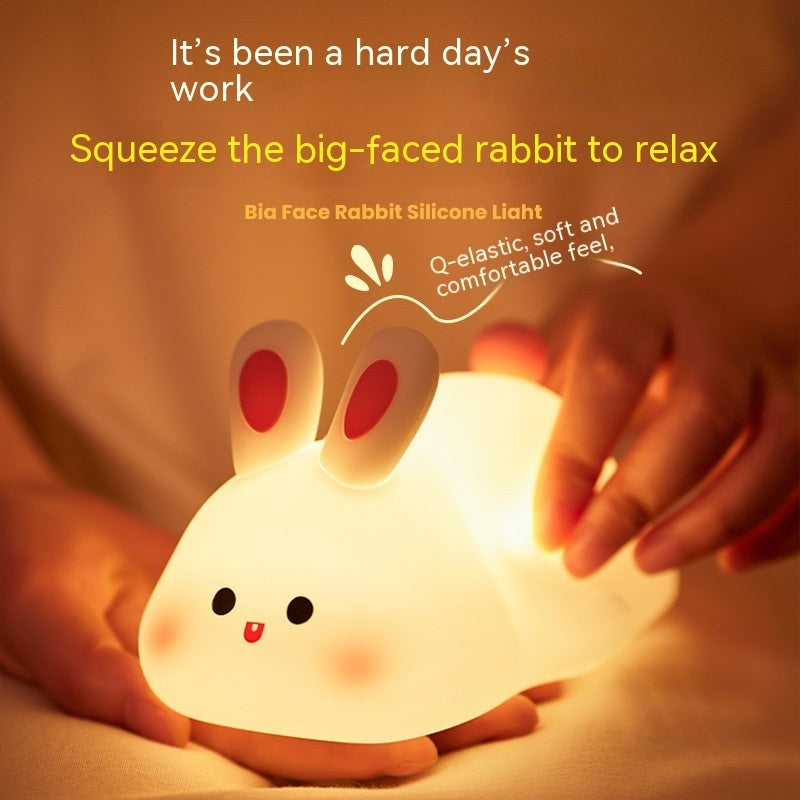 Sweet Rabbit LED Night Light - Soft Silicone Valentine's Gift