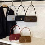 Leopard Print Chic Shoulder Bag front view