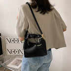 Women Fashion Crossbody Bag PU Leather Pleated Cloud Small