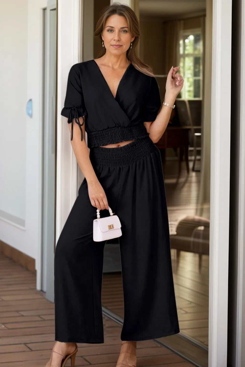 Surplice set outfit detail with accessories