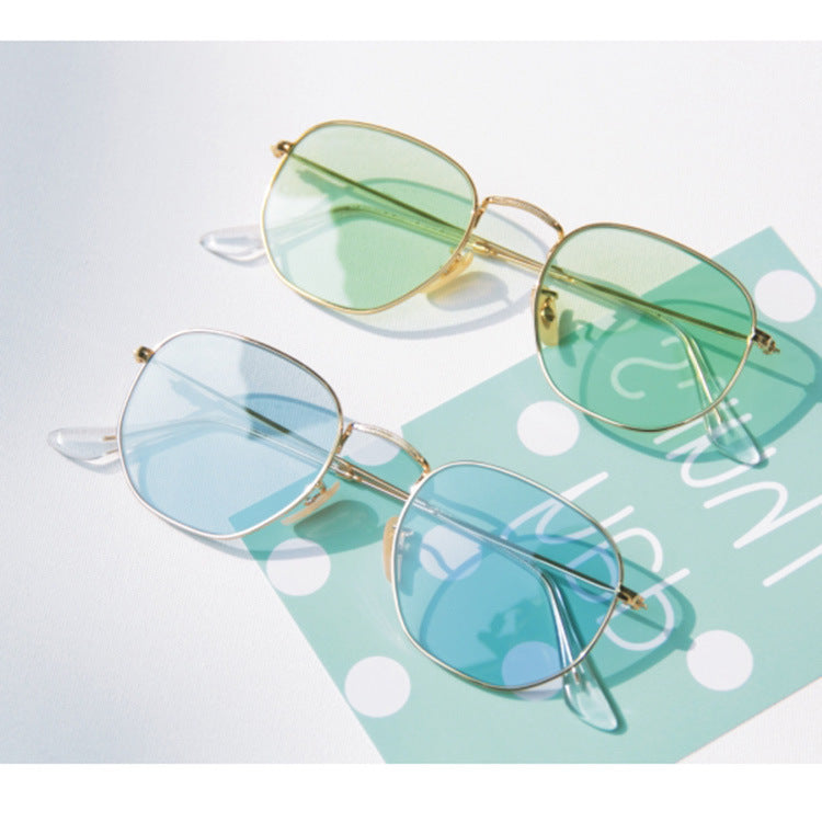 Retro Street Sunglasses Transparent Ocean