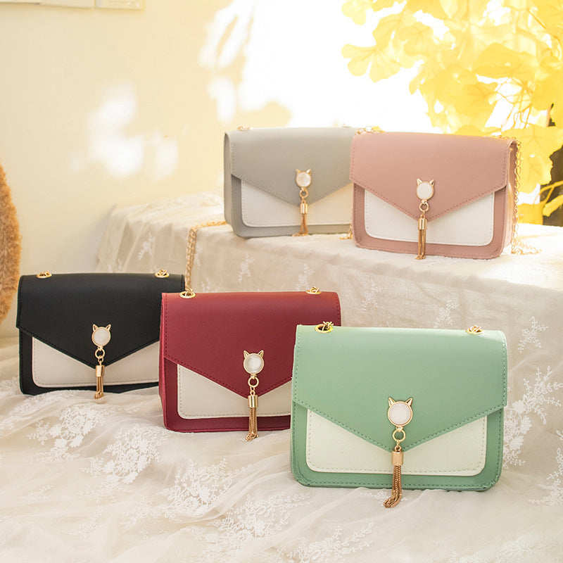 Cute Cat Tassel Shoulder Bag