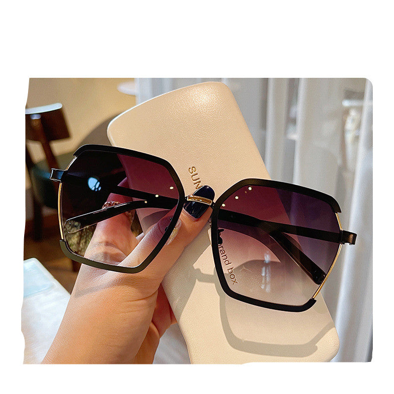 Ins Vintage Half-Frame Sunglasses