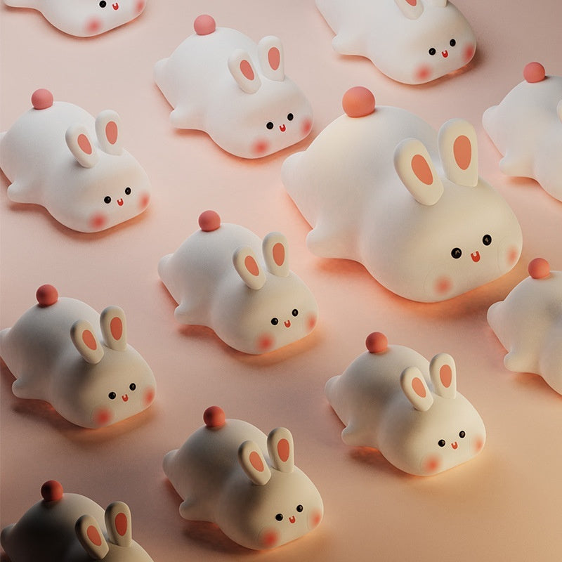 Sweet Rabbit LED Night Light - Soft Silicone Valentine's Gift