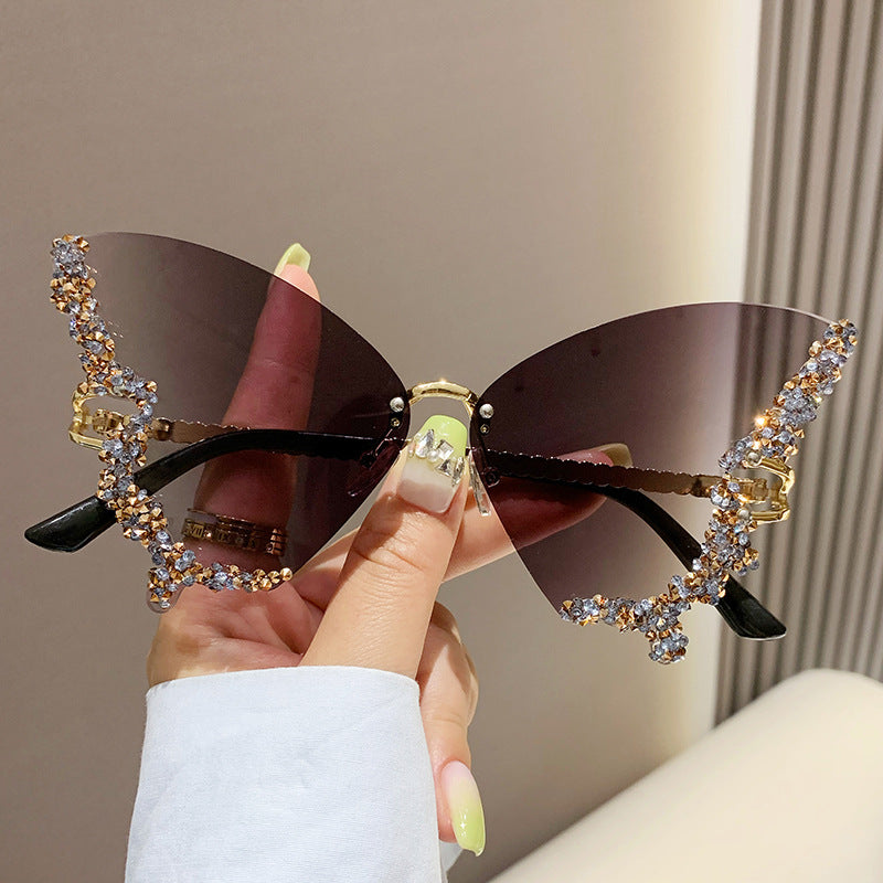 Luxury Diamond Butterfly Sunglasses